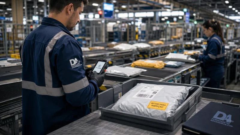 encomenda retida nos correios