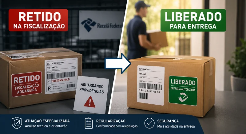 liberação de encomenda retida