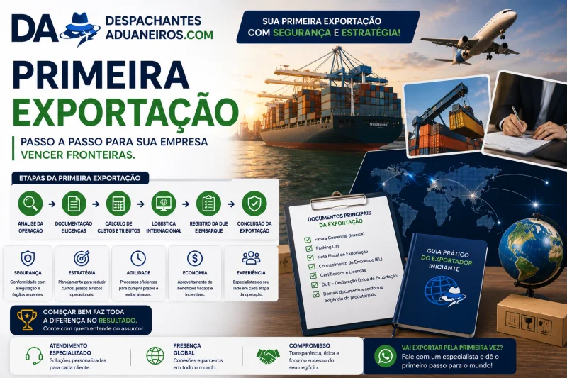 primeira exportação